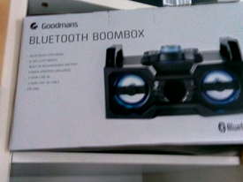 goodmans extra bass bluetooth boombox